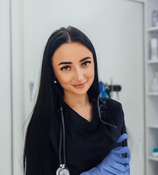 Dr. Sarah Thompson, DVM at Paws Clinic