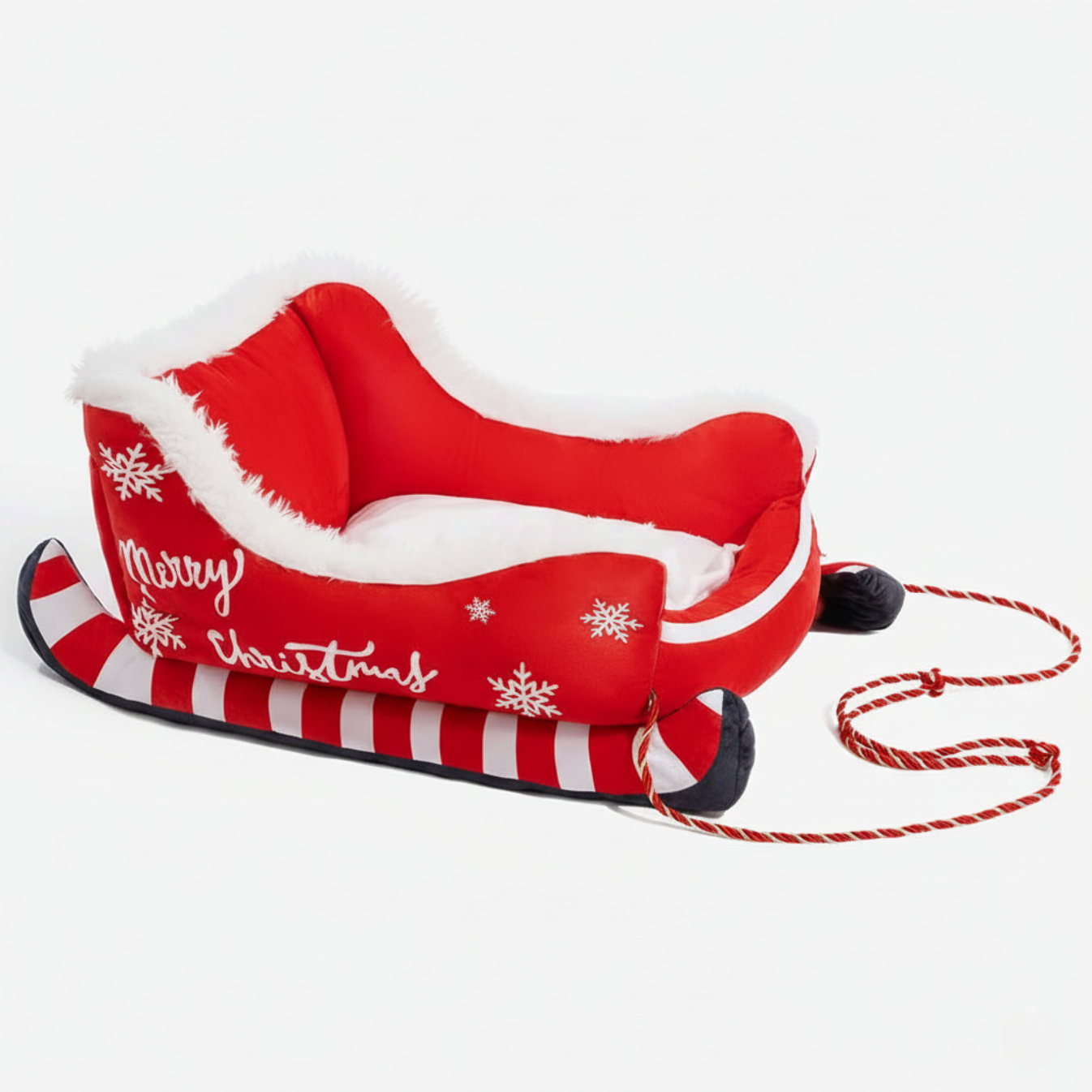 Festive Dog Sleigh Bed